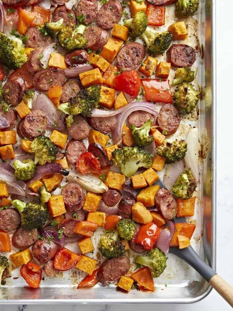 Sheet Pan Chicken Sausage Dinner