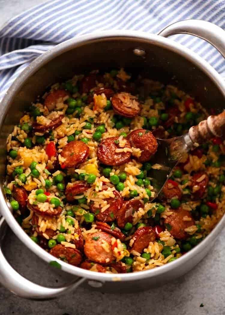 Smoked Sausage and Rice – Quick One Pot Meal