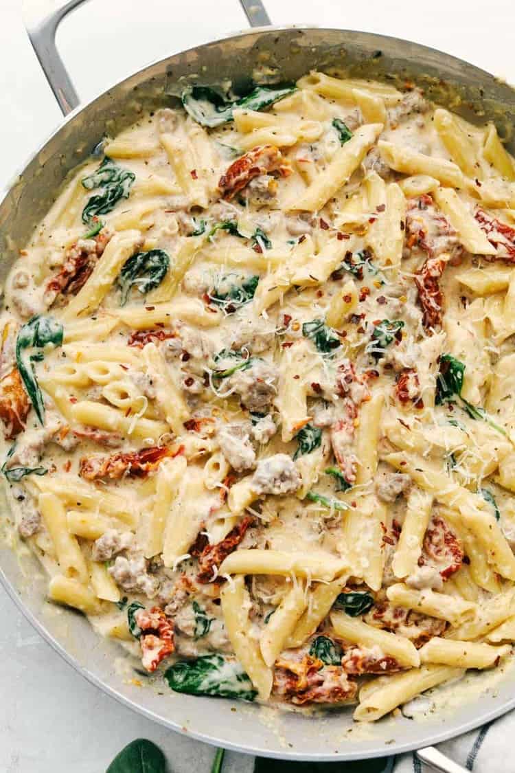 Creamy Tuscan Sausage Pasta