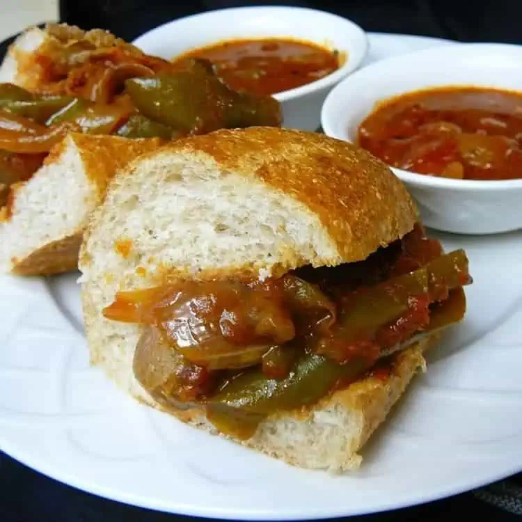 Sausage Pepper and Onion Sandwiches