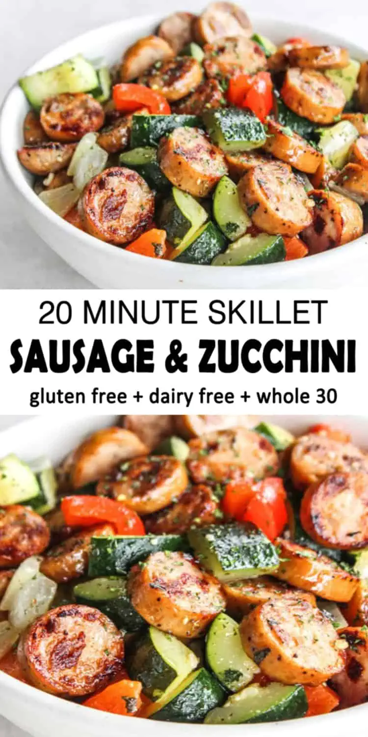 20-Minute Skillet Sausage and Zucchini