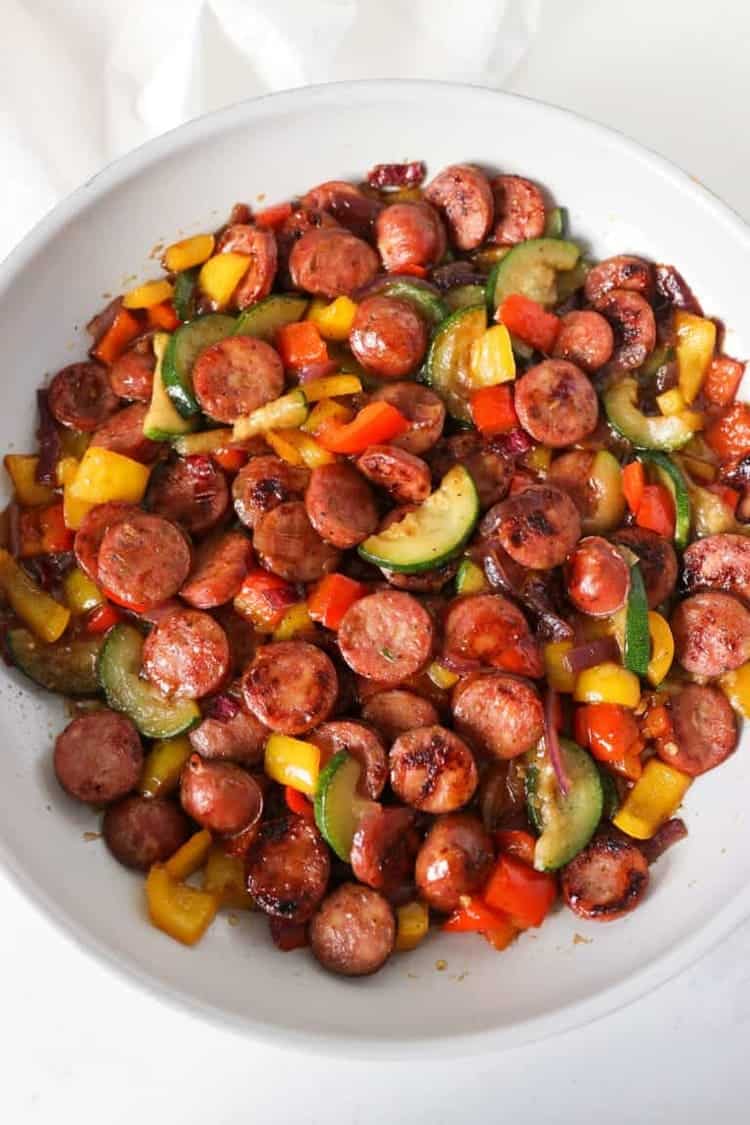 Chicken Sausage Stir-Fry with Vegetables