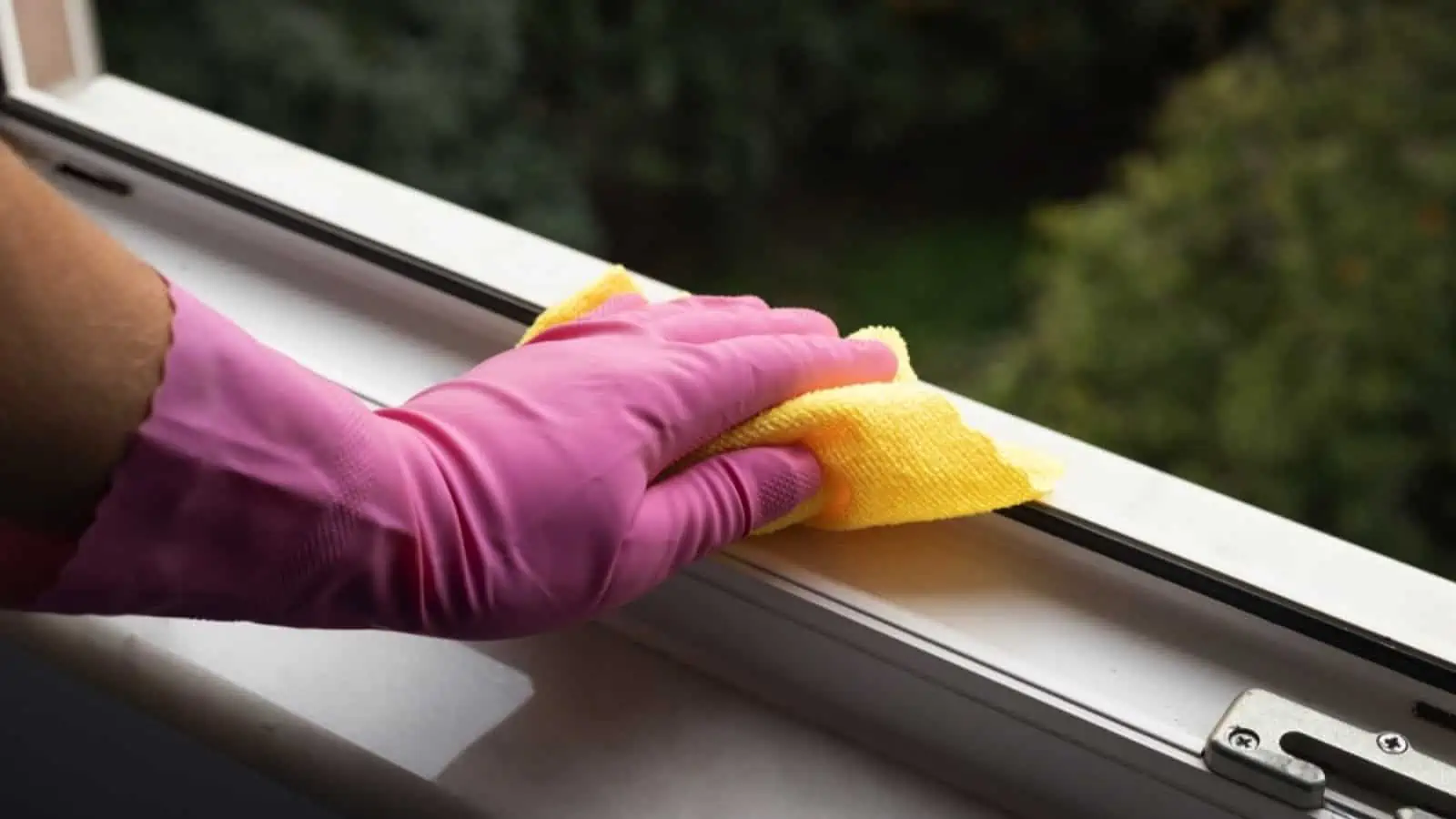 Cleaning windows rail