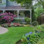 garden in front yard of home