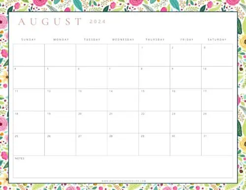 August 2024 Calendars