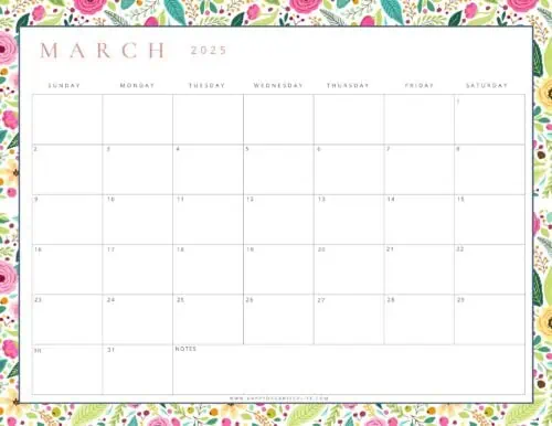 March 2025 Calendars