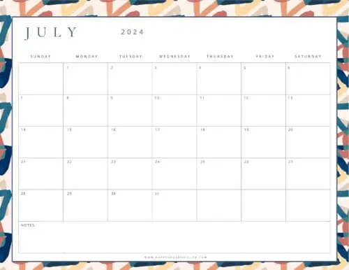 July 2024 Calendars