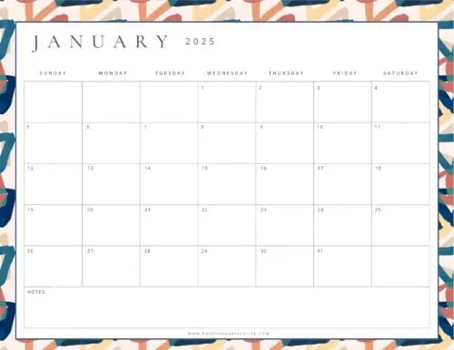 January 2025 Calendars