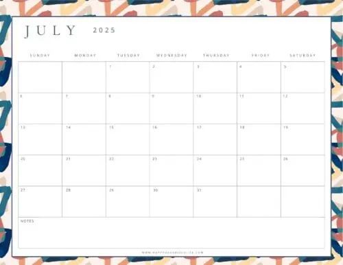 July 2025 Calendars