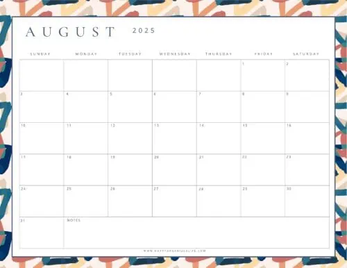 August 2025 Calendars