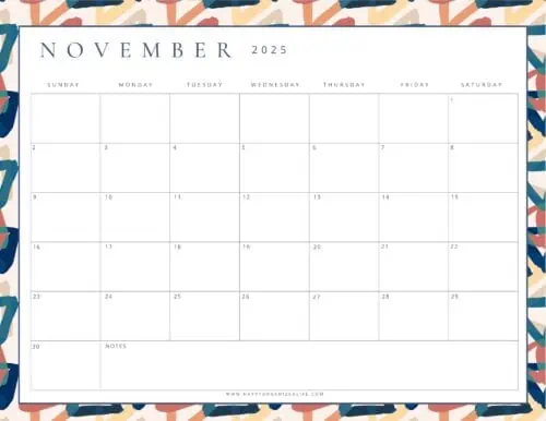 November 2025 Calendars