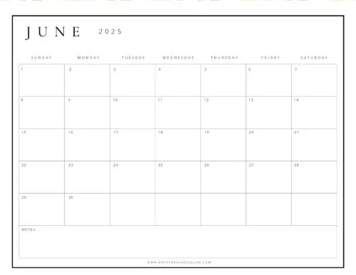 June 2025 Calendars