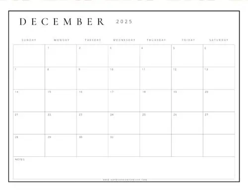 December 2025 Calendars