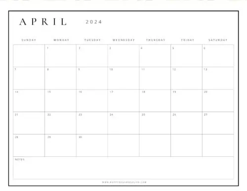 April 2024 Calendars