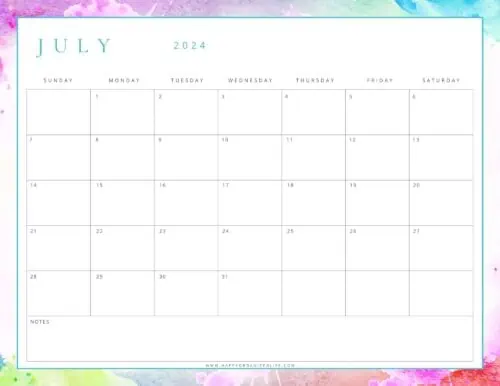 July 2024 Calendars