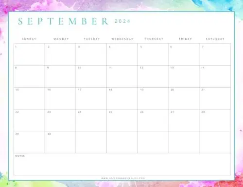 September 2024 Calendars