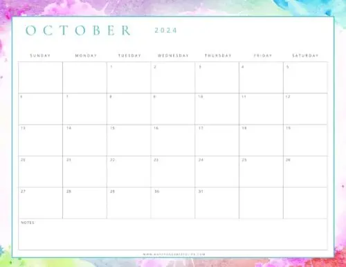 October 2024 Calendars