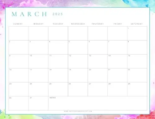 March 2025 Calendars