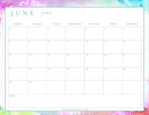 June 2025 Calendars