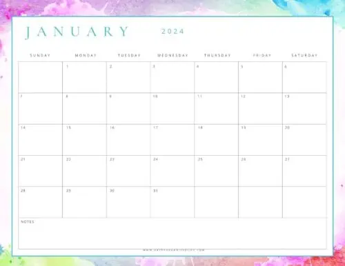 January 2024 Calendars