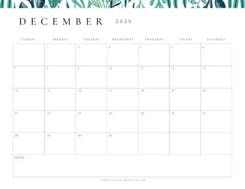 December 2025 Calendars