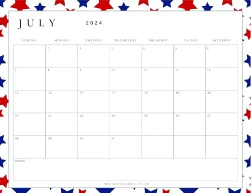 July 2024 Calendars