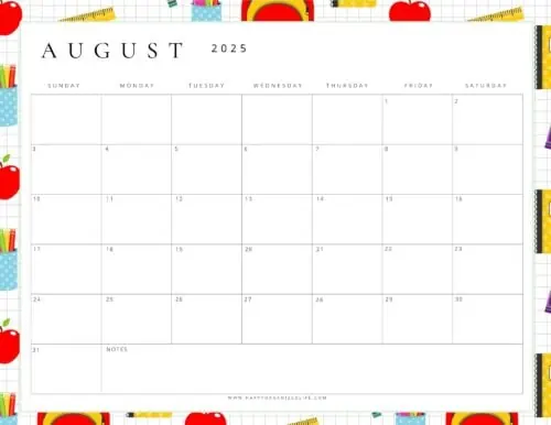 August 2025 Calendars