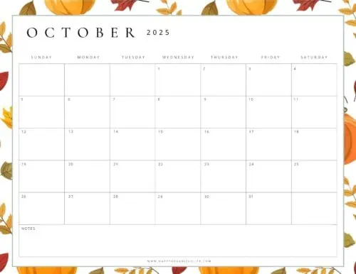 October 2025 Calendars