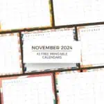 November 2024 Calendar Collage
