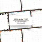 January 2025 calendar collage