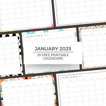 January 2025 calendar collage
