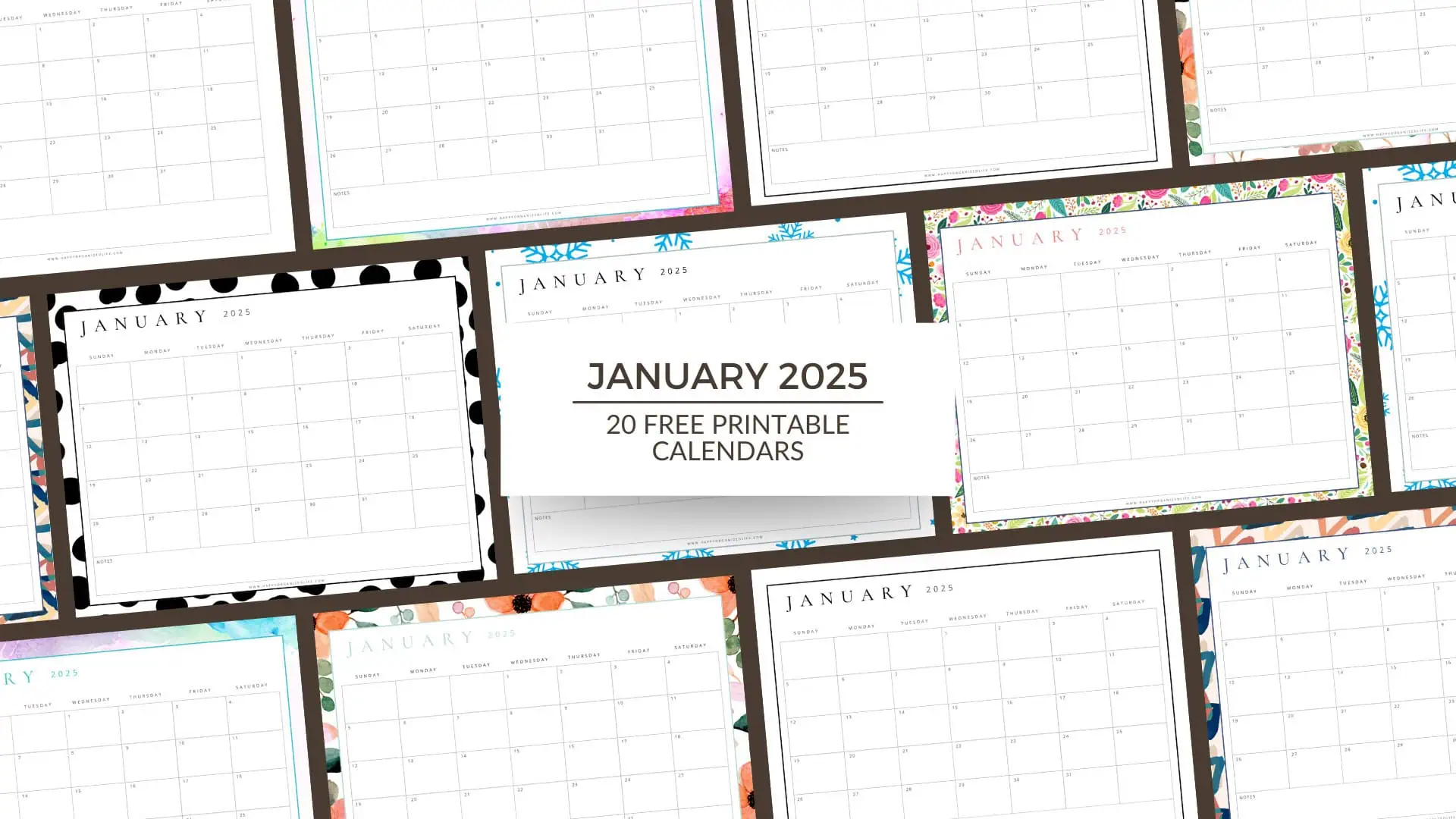 January 2025 calendar collage