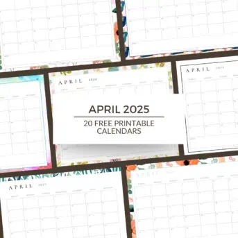 April 2025 Calendar Collage