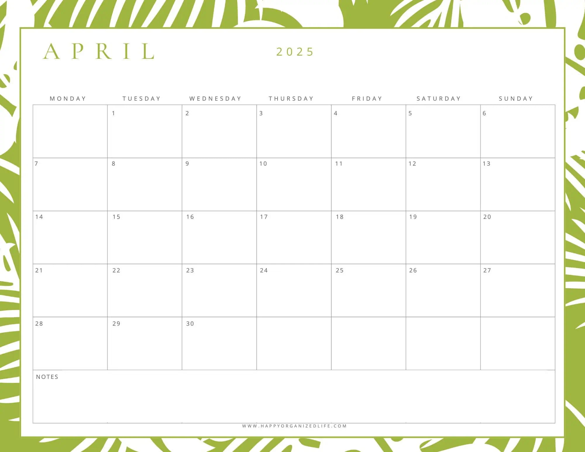 April 2025 - Bright Green