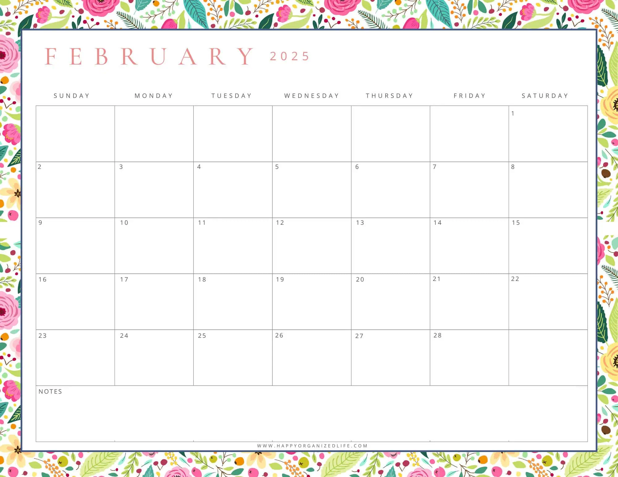 February Calendar for 2025 20 Free Printable Designs