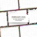 February 2025 Calendar Collage