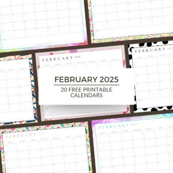 February 2025 Calendar Collage