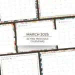March 2025 Calendar Collage