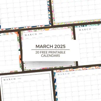 March 2025 Calendar Collage