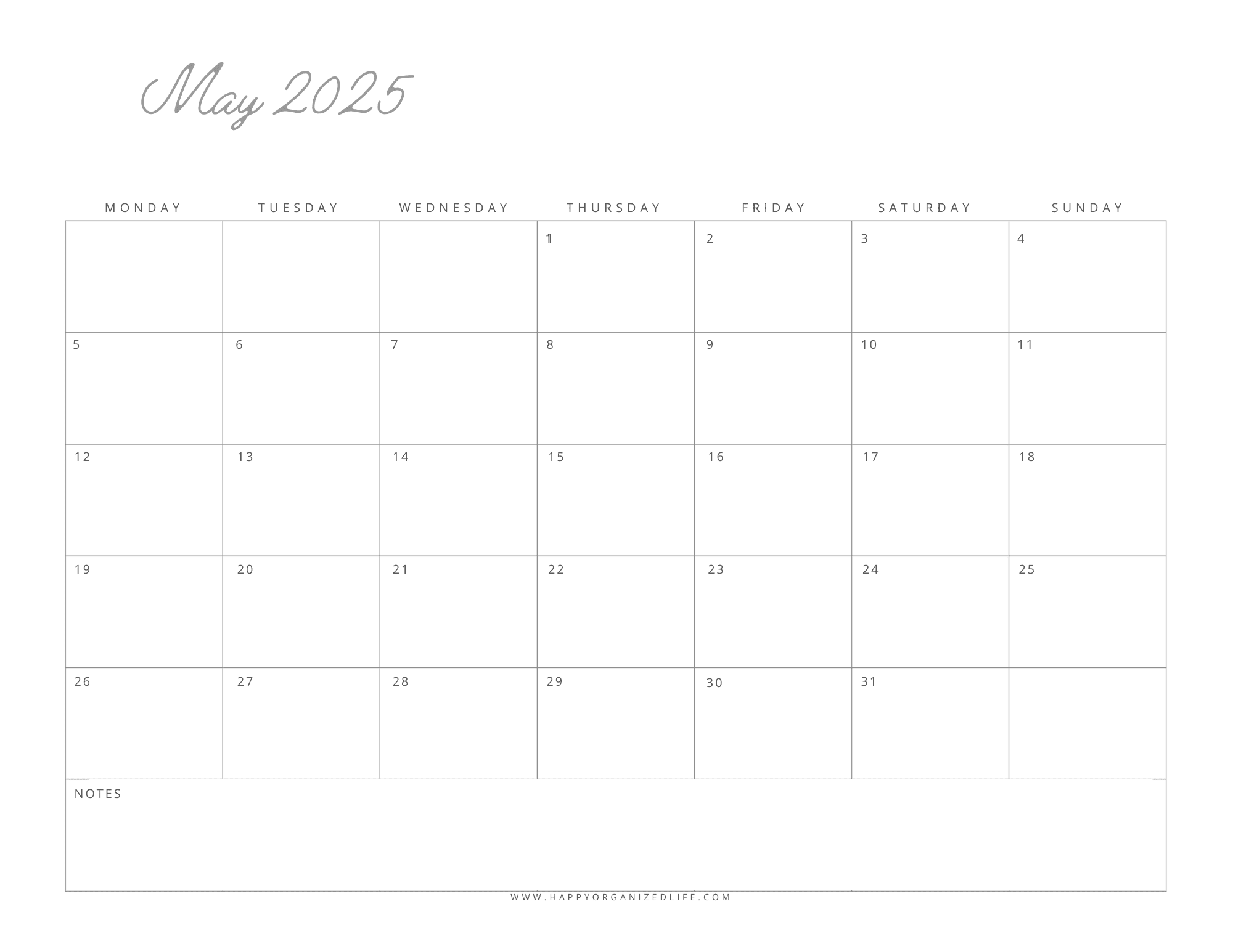May 2025 - Simple