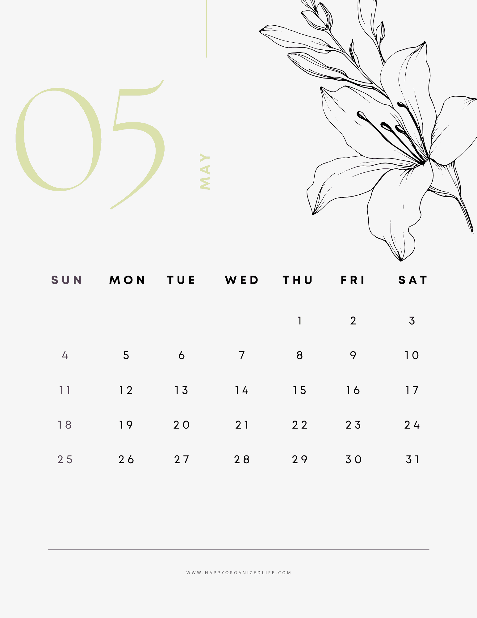 May 2025 - Simple Floral